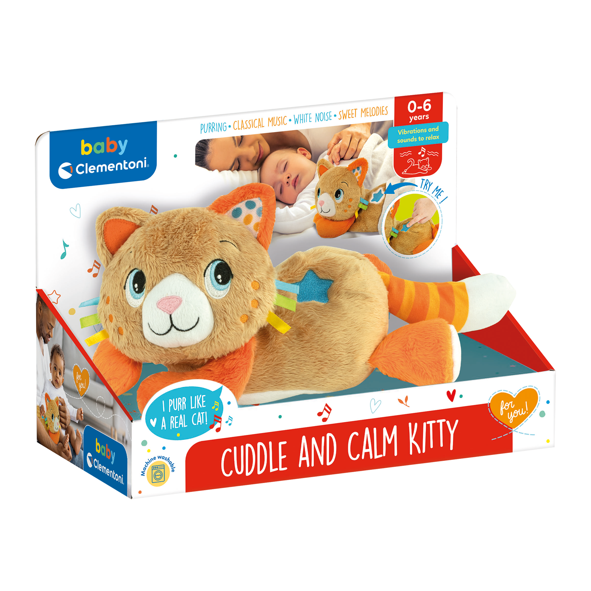 Peluche chaton calmante