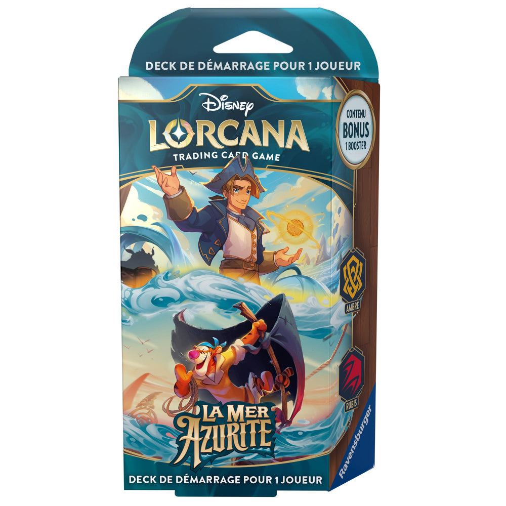 Disney Lorcana: La Mer Azurite - Deck de démarrage - Ambre et Rubis (Fr)