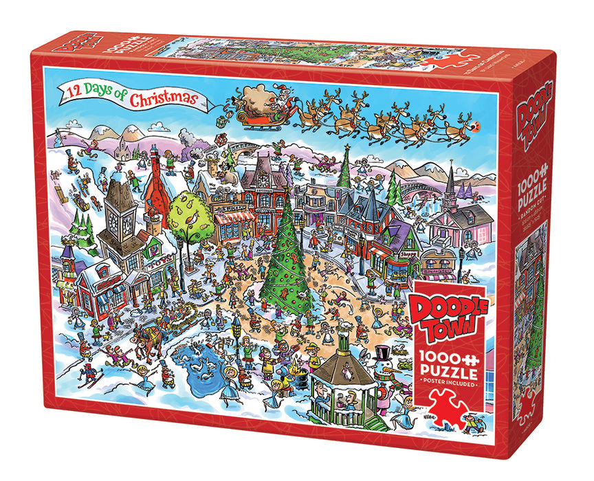 Doodle Town 12 Days of Christmas - 1000 pcs