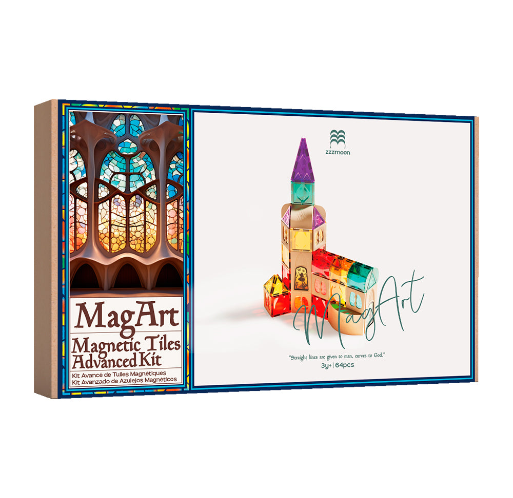 MagArt - Advanced Magnetic Tile Kit - 64 pieces