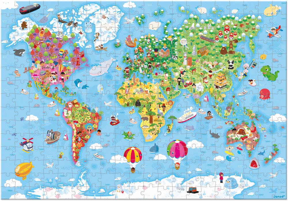 Giant Puzzle - The world - 300 pcs