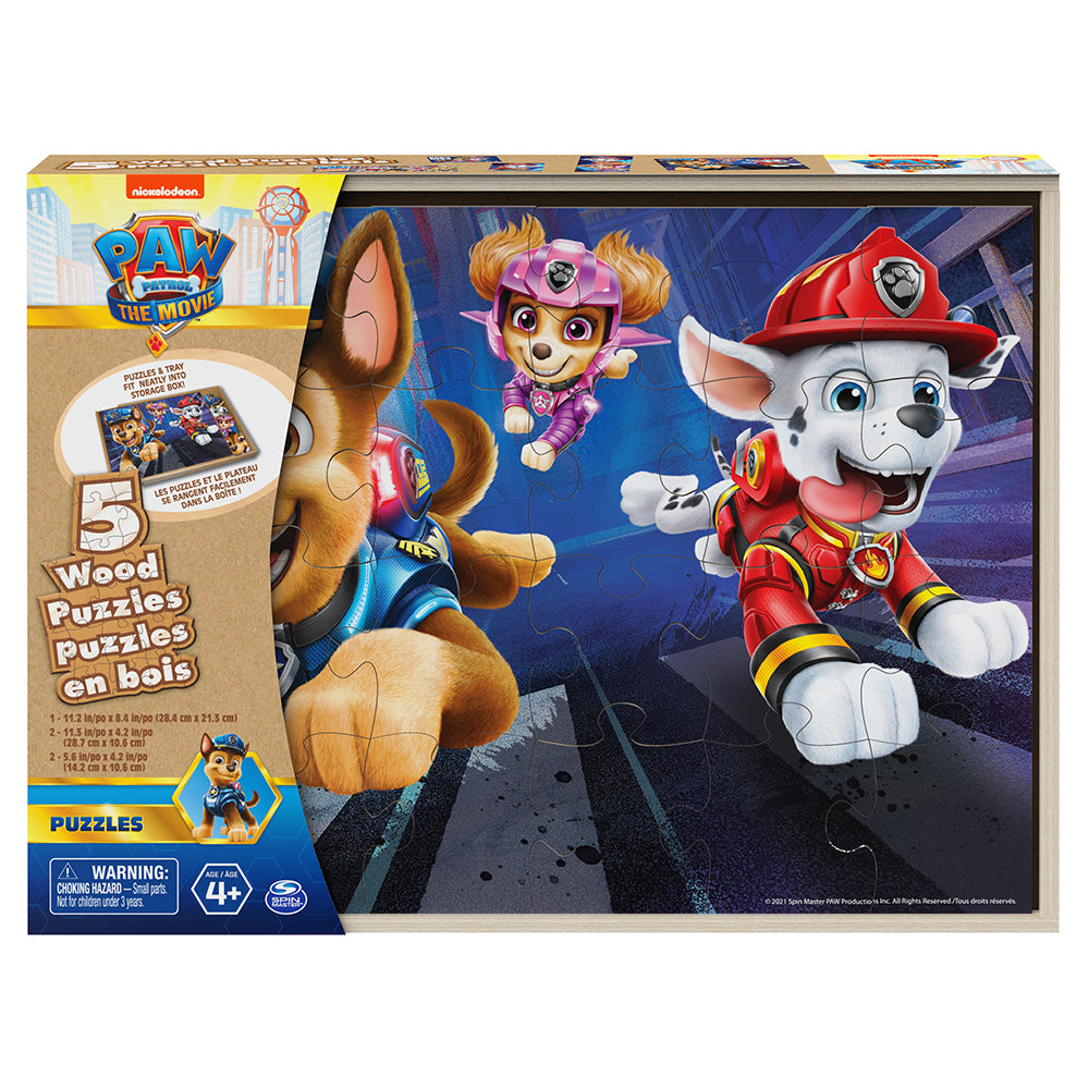 5 in 1 wooden puzzle - Paw Patrol