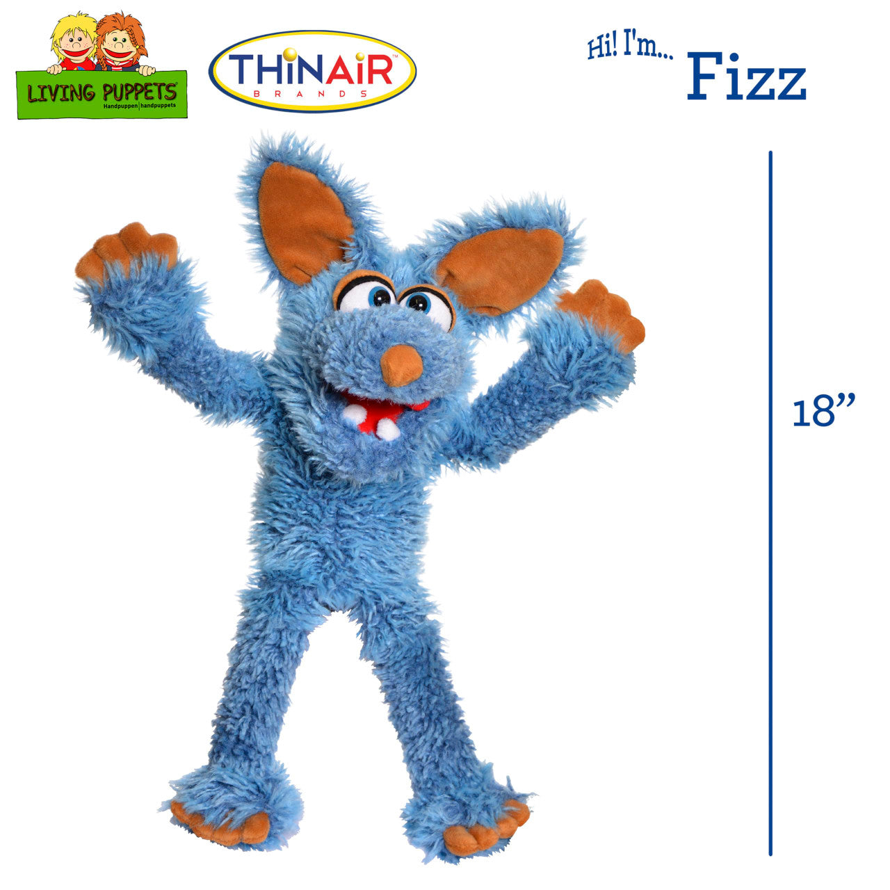 Marionnette Living Puppets - Fizz le chien bleu