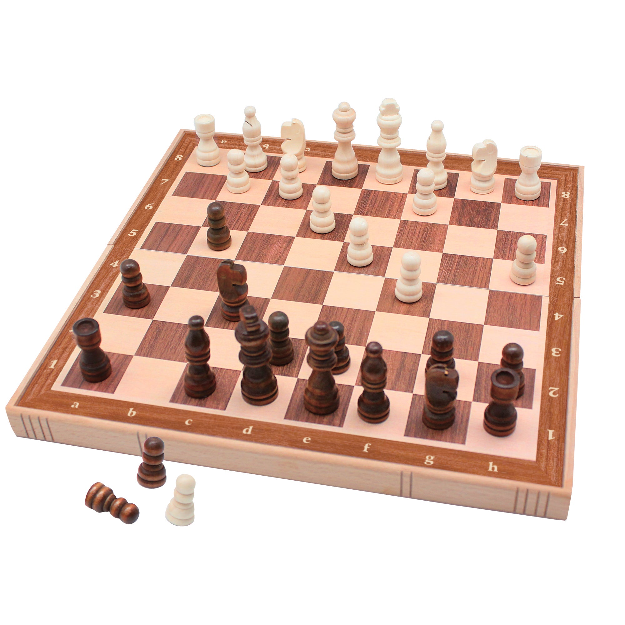 Magnetic wooden chess set (Bil)