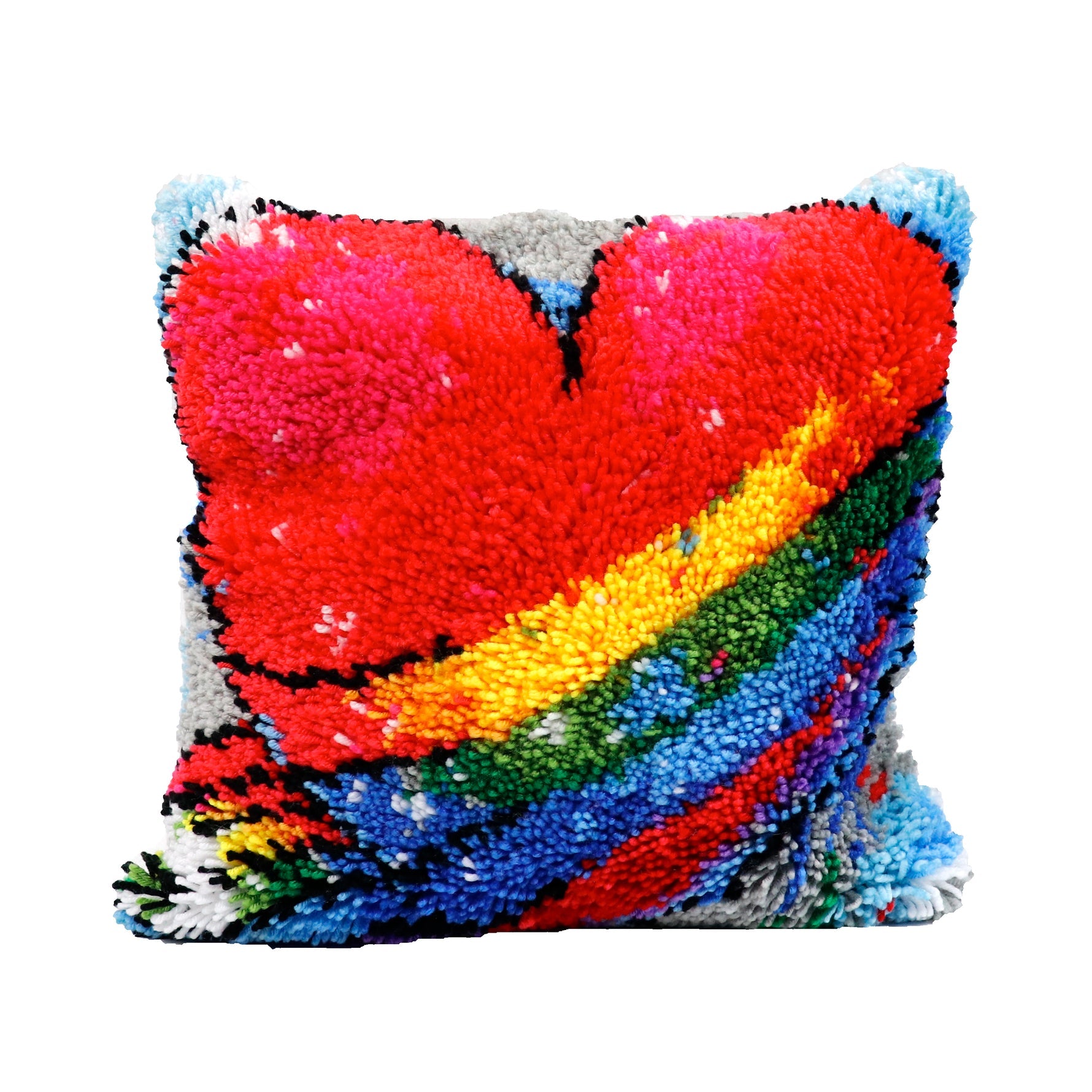 Latch Hook - Pillow cover - Heart