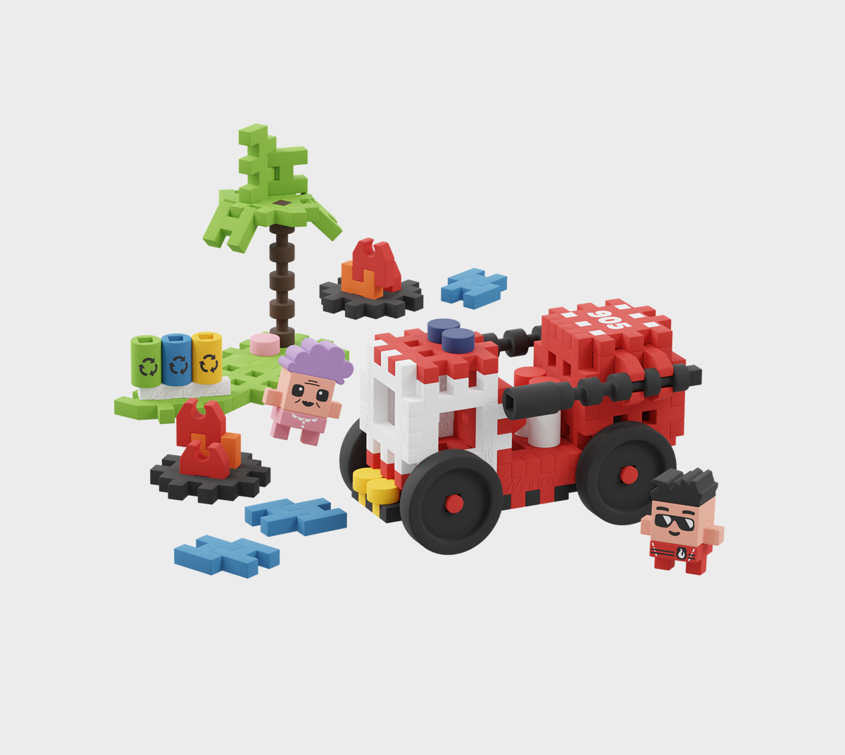 Mini Waffle - Fire truck - 80 pcs