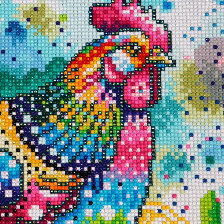 Broderie de diamant - Polka Plumage - 40 x 30 cm