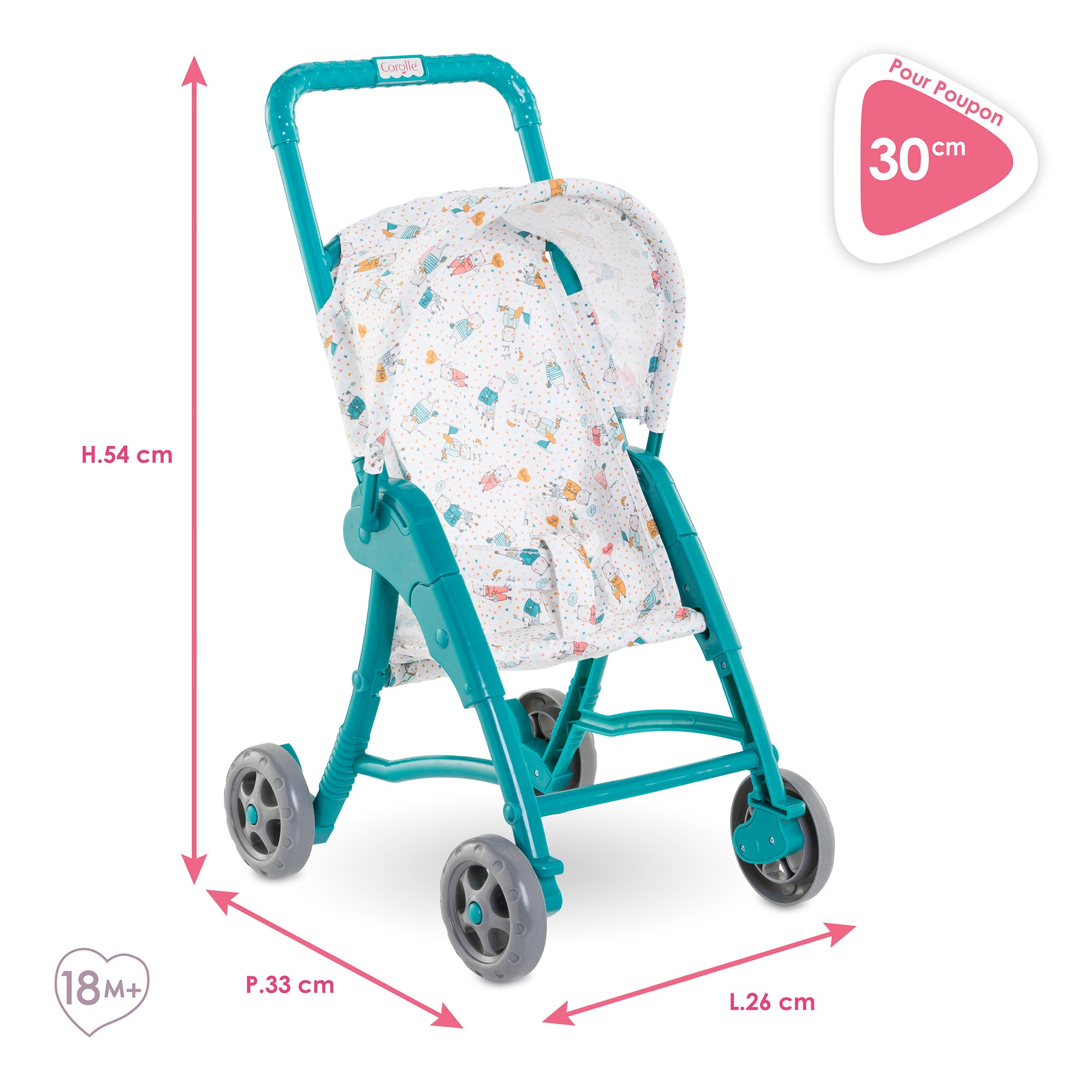 Bears Stroller for 30 cm doll