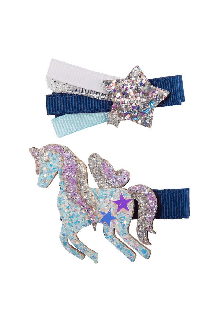 Barrette Boutique - Étoile Licorne Marine - La Ribouldingue