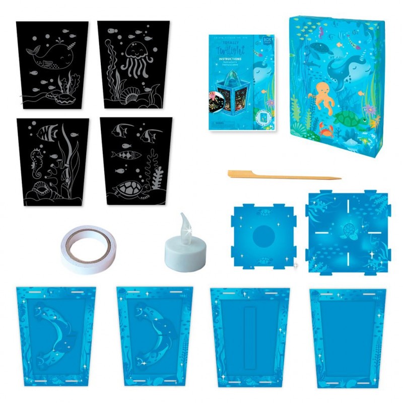 Box CanDIY - Sea Life Lantern Scratch Art Set (Bil)