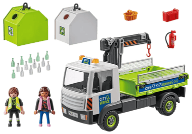 Camion-grue de recyclage de verre - City Action - La Ribouldingue