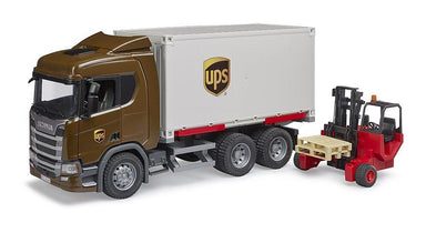 Camion logistique UPS Scania Super 560R av chariot élévateur - La Ribouldingue