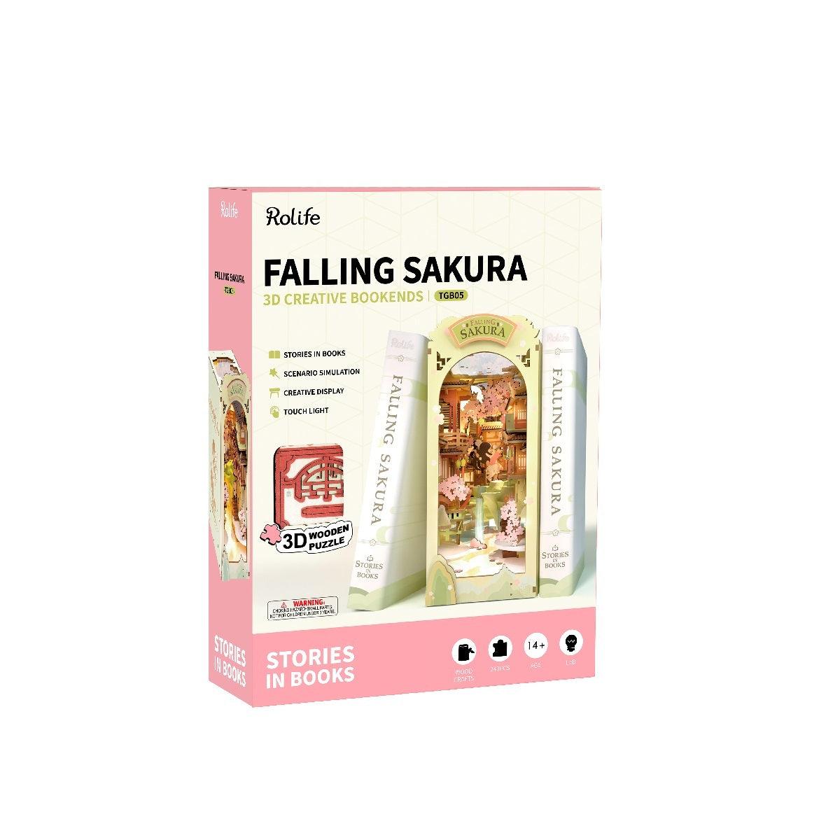 DIY - Bookends Falling Sakura - La Ribouldingue