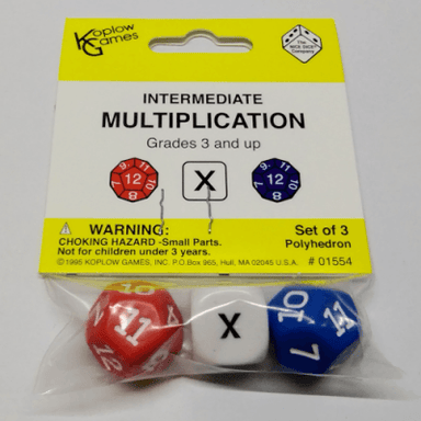 Ensemble de 3 dés multiplicatifs - La Ribouldingue