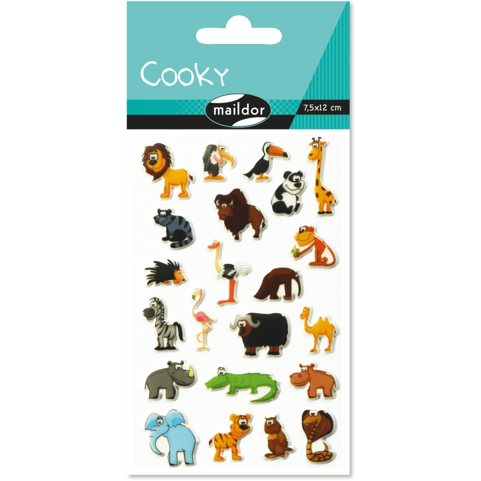 Gommettes Cooky - Animaux savane - La Ribouldingue