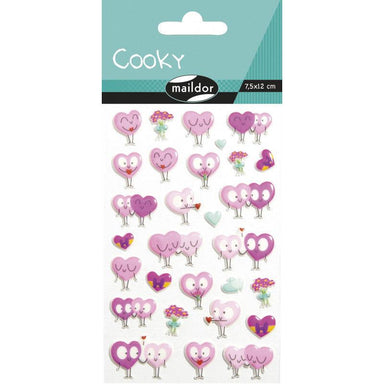 Gommettes Cooky - Coeurs - La Ribouldingue