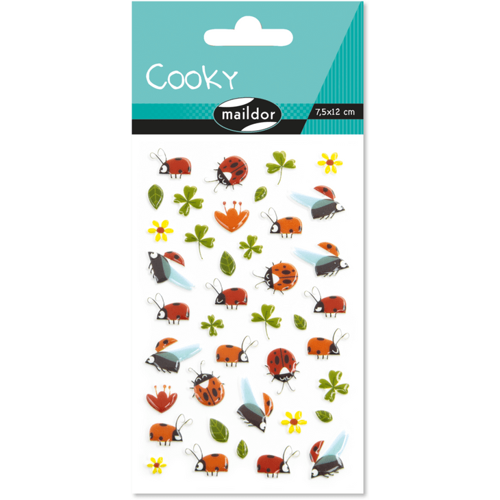 Gommettes Cooky - Trefles et coccinelles - La Ribouldingue