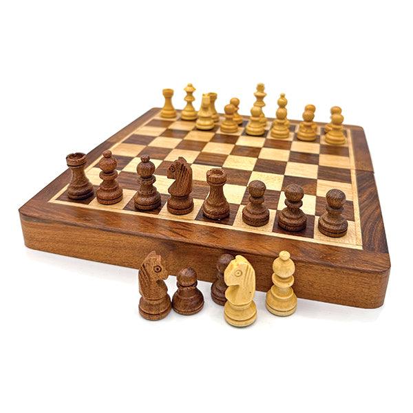 Jeu d'échecs en bois pliant (Multi) - La Ribouldingue