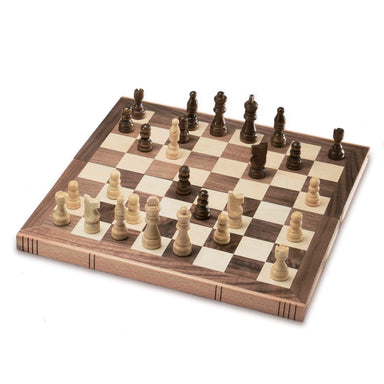 Jeu d'échecs et de dames en bois (Bil) - La Ribouldingue