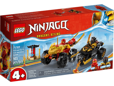 Le combat en voiture et en moto de Kai et Ras - Ninjago - La Ribouldingue