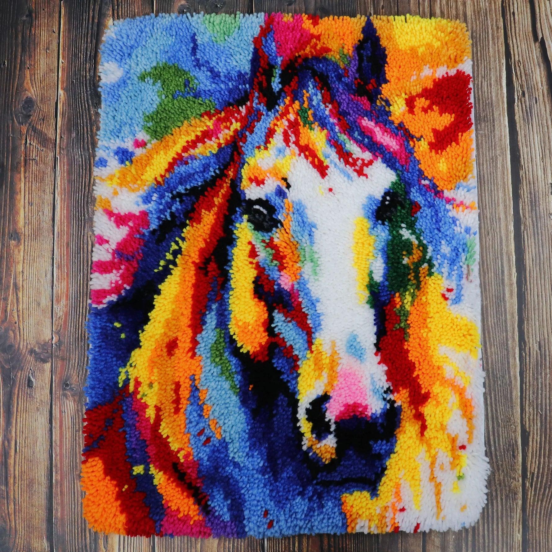 Points noués - Grand tapis - Cheval - La Ribouldingue