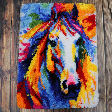 Points noués - Grand tapis - Cheval - La Ribouldingue