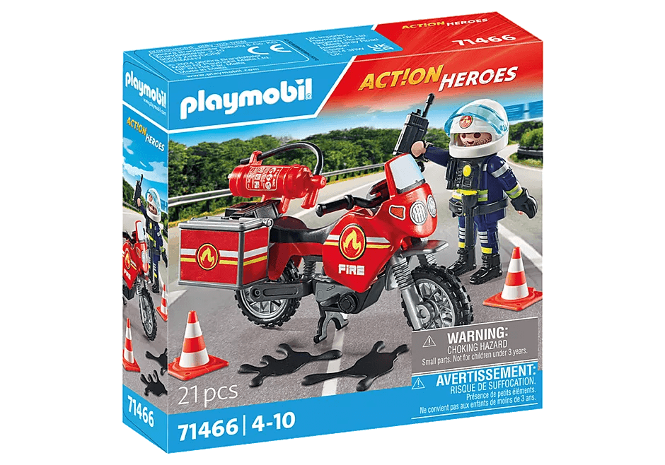 Pompier et moto - Action Heroes - La Ribouldingue