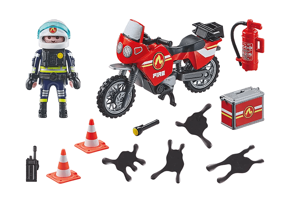 Pompier et moto - Action Heroes - La Ribouldingue