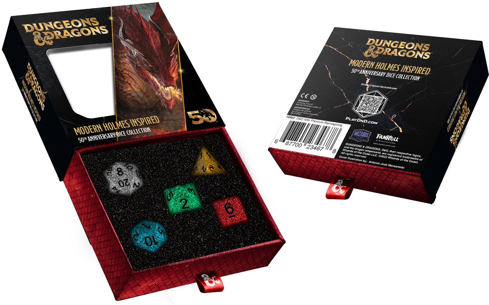 Polyhedral dice set - 50th Anniversary D&D