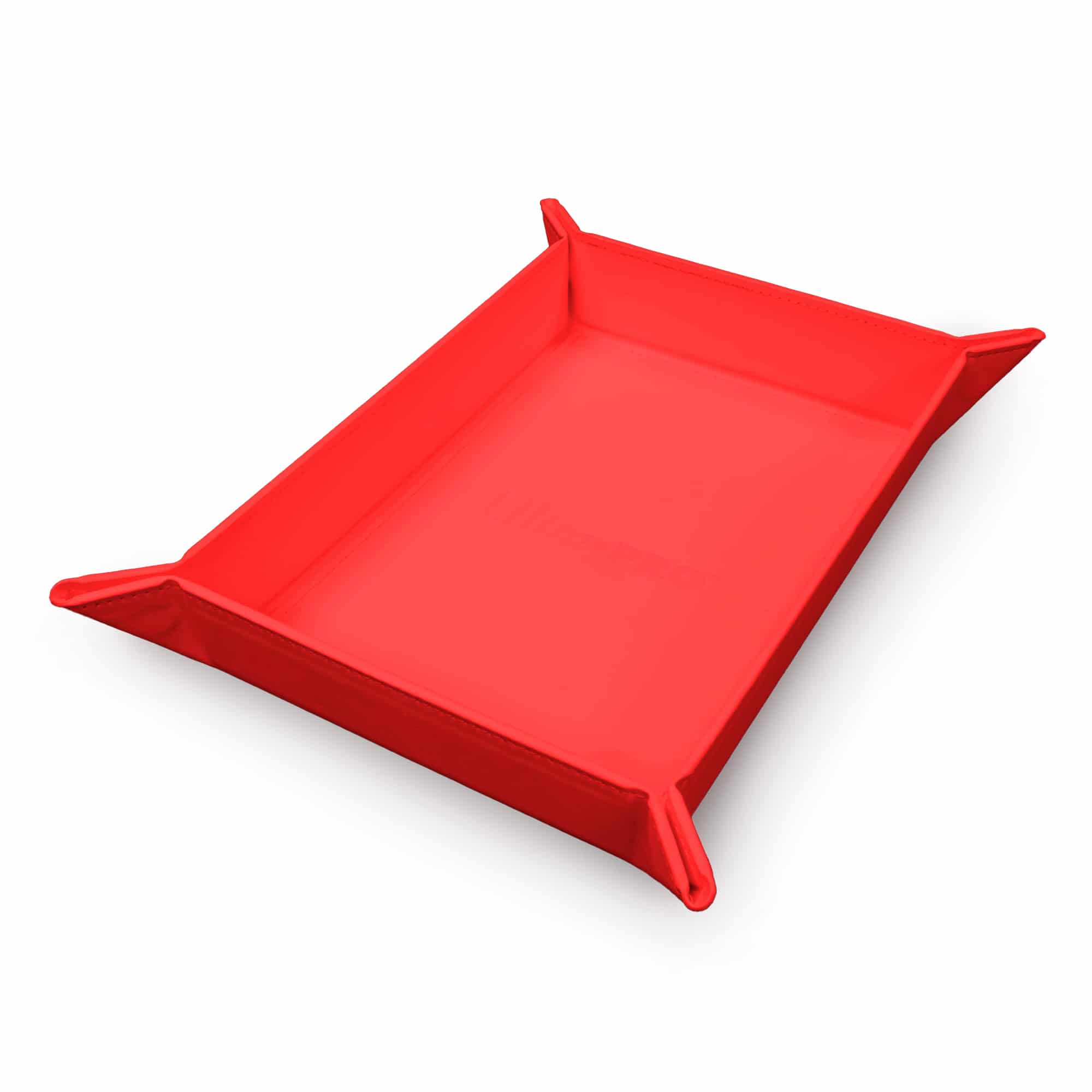 Foldable magnetic dice tray - Vivid red