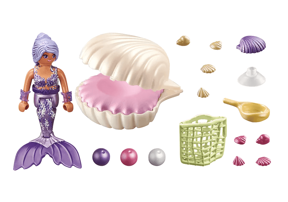 Sirène avec coquillage et perle - Princess Magic - La Ribouldingue