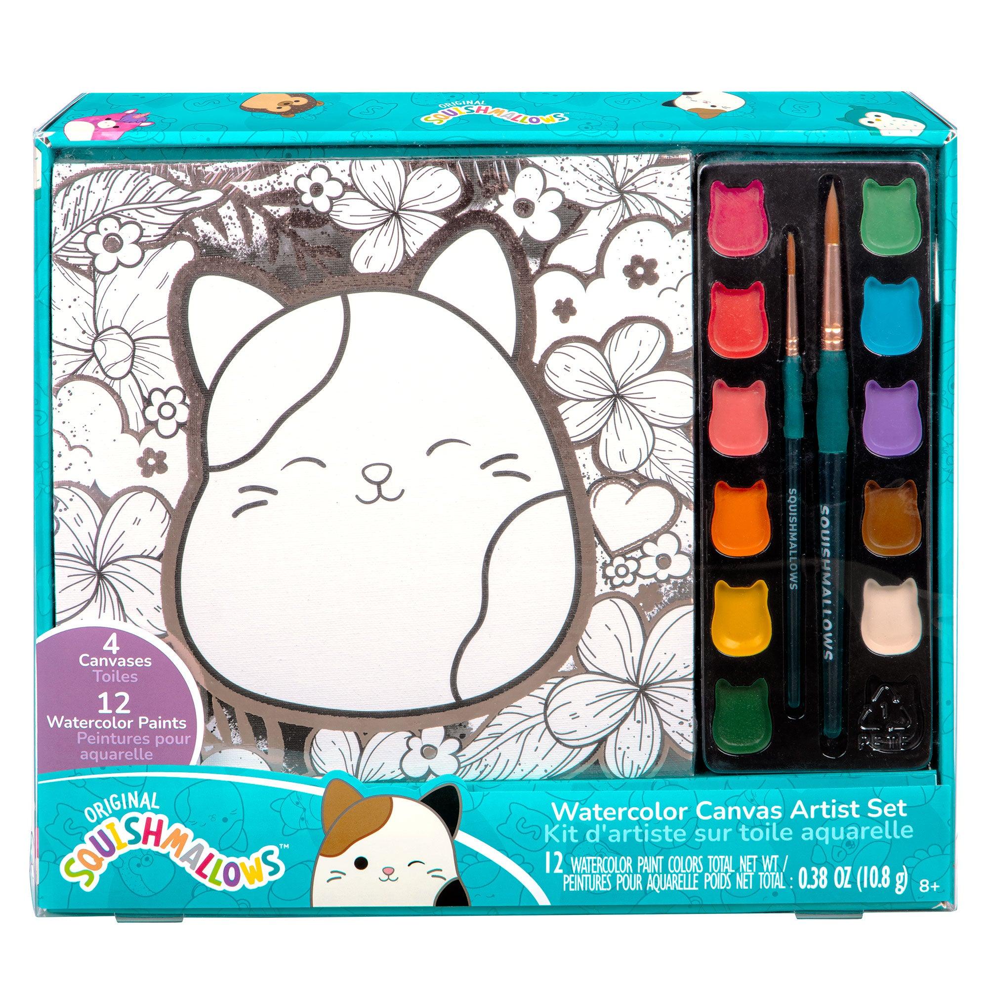 Squishmallows - Kit d'artiste sur toile aquarelle - La Ribouldingue