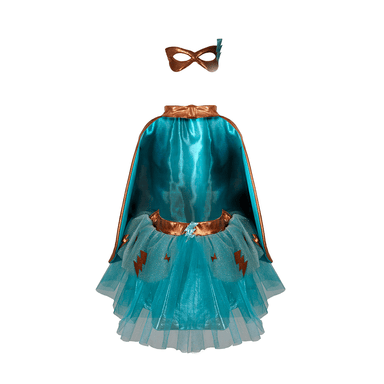 Super-tutu/cap/cape/masque, turquoise et cuivre - La Ribouldingue