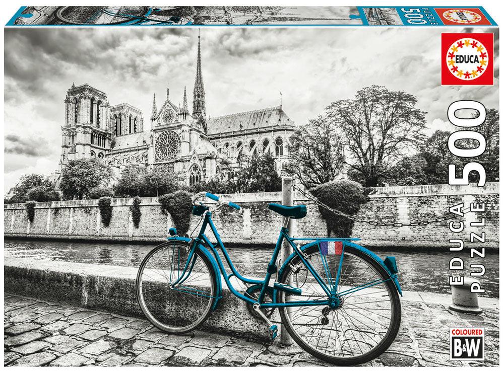 B&W Bicyclette près de Notre-Dame - 500 mcx - La Ribouldingue