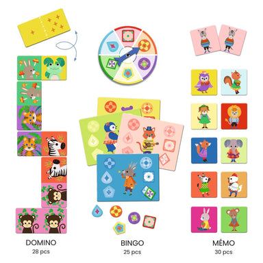 Bingo Memo Domino - Les p'tits copains - La Ribouldingue