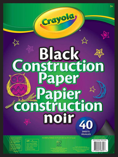 Bloc de 40 papier construction noir - La Ribouldingue