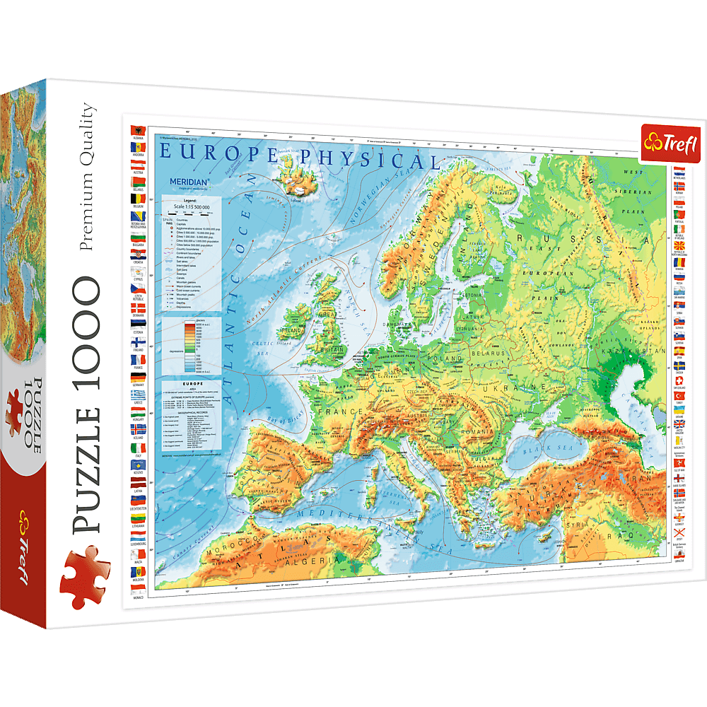 Carte de l'Europe - 1000 mcx - La Ribouldingue