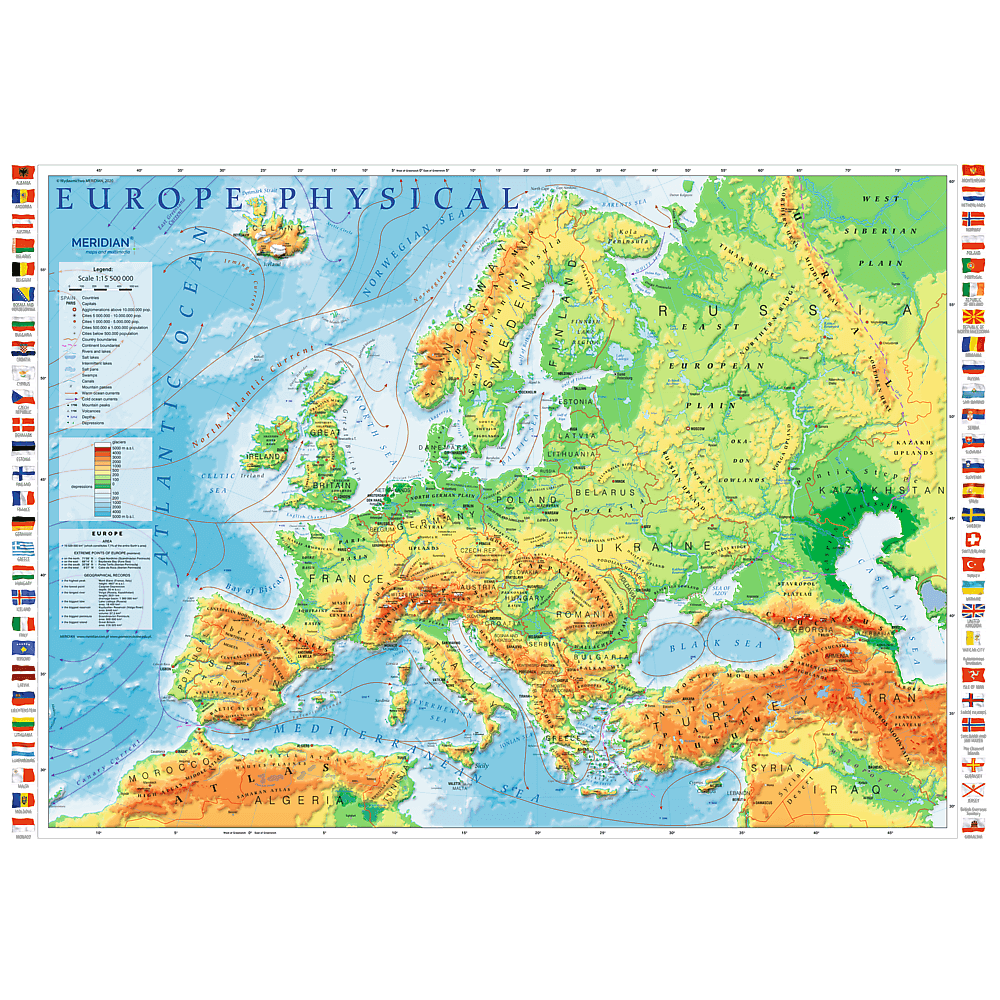 Carte de l'Europe - 1000 mcx - La Ribouldingue