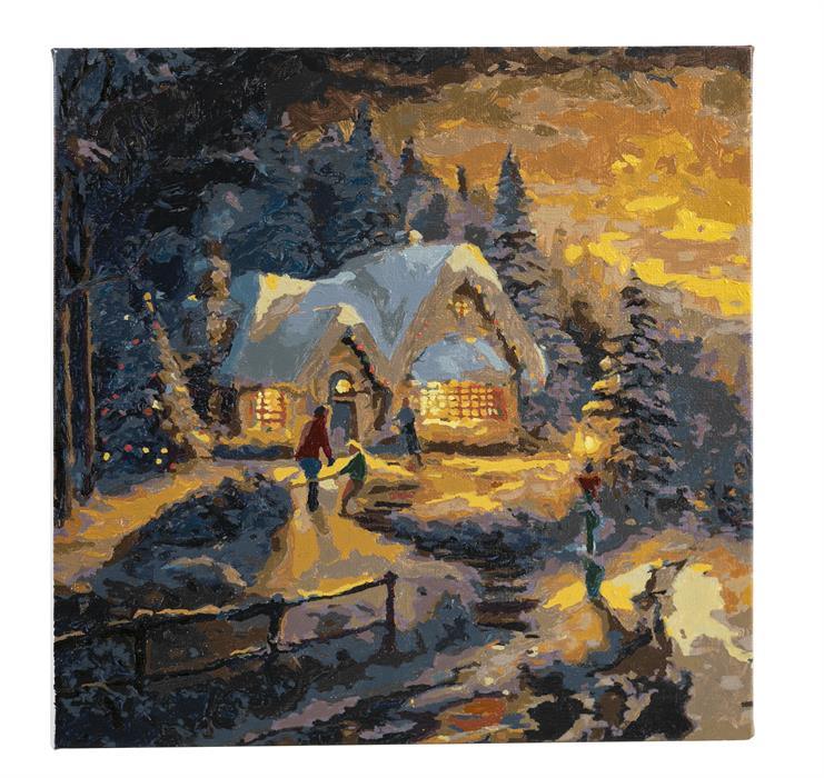 Country Christmas - Kinkade - Peinture à numéros - La Ribouldingue