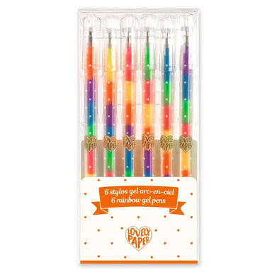 Crayons gel arc-en-ciel (6) - La Ribouldingue