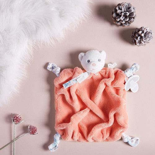 Doudou Ourson Corail - Plume - La Ribouldingue