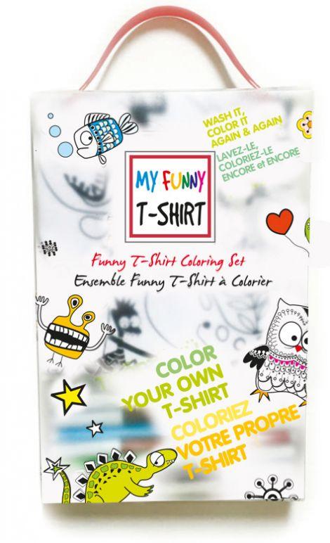 Ensemble Funny T-shirt Chat avec 6 marqueurs Giotto - La Ribouldingue