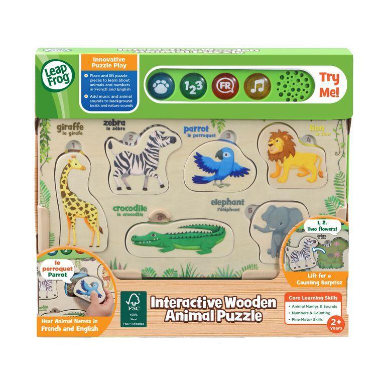 Interactive Wooden Animal Puzzle (Ang) - La Ribouldingue