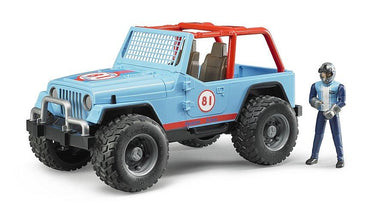 Jeep cross country racer bleue avec conducteur - La Ribouldingue