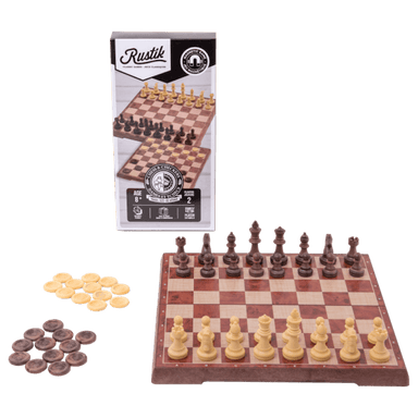 Jeu d'Échecs et Dames - 2 en 1 Pliable - La Ribouldingue