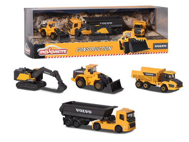 Majorette - Ens 4 camions de construction Volvo - La Ribouldingue