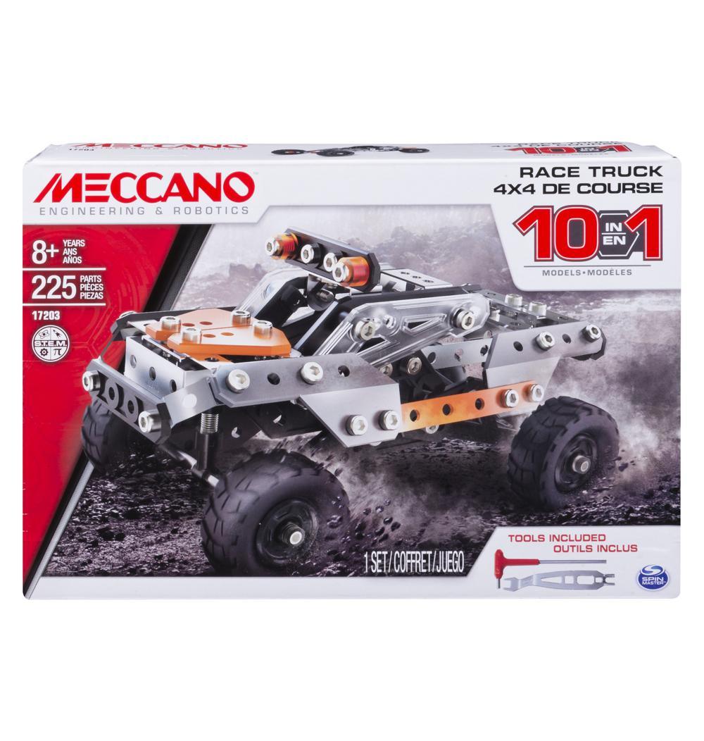 Meccano - Ensemble 10 en 1 de 4x4 de course - La Ribouldingue