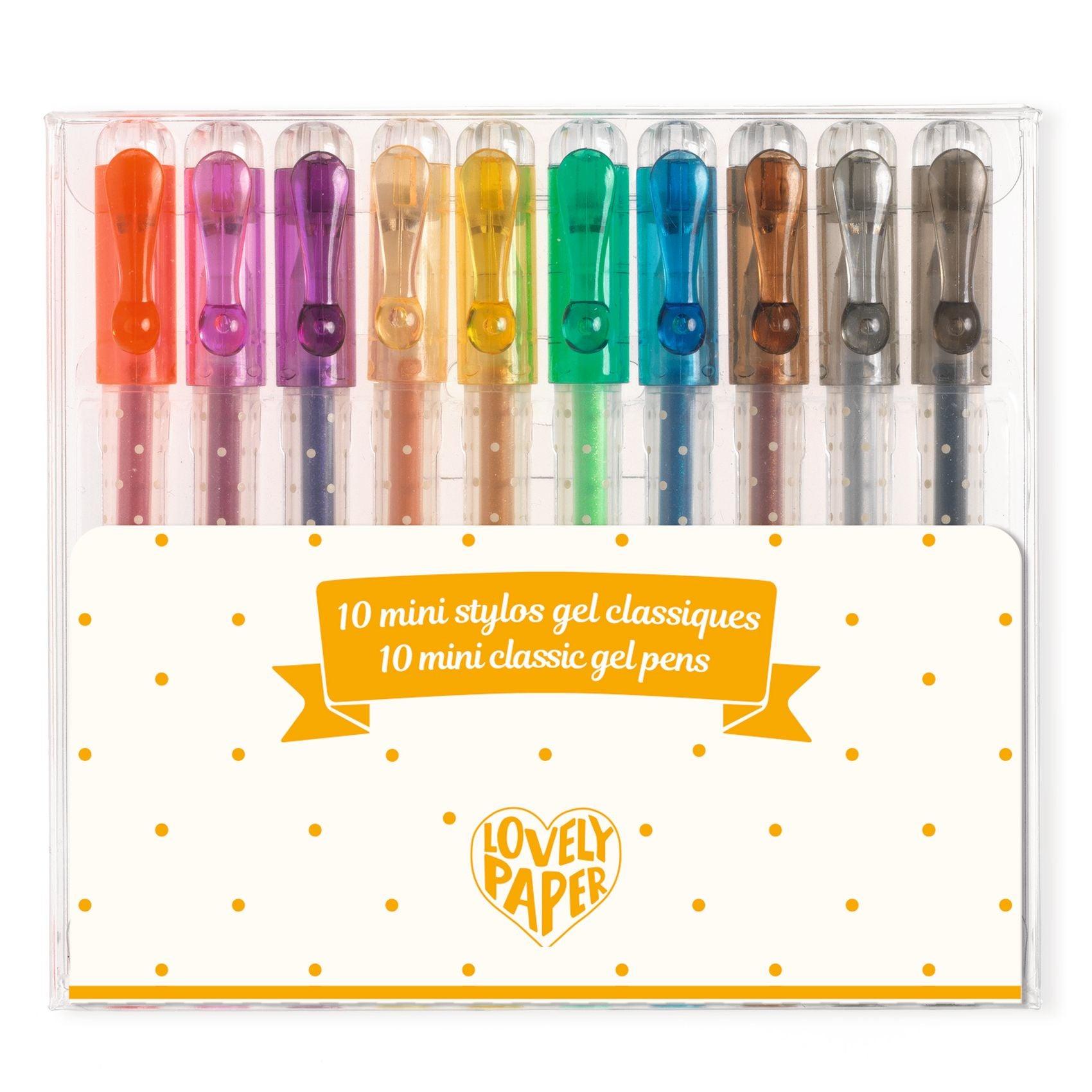 Mini Stylos Gel - Classique (10) - La Ribouldingue