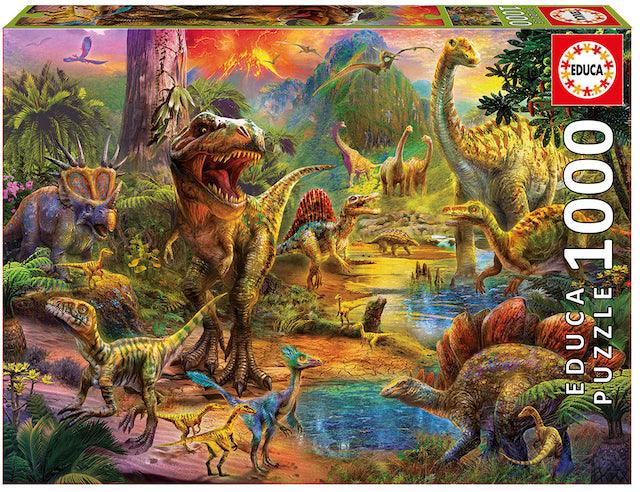 Paysage de dinosaures - 1000 mcx - La Ribouldingue