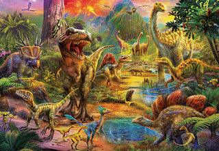 Paysage de dinosaures - 1000 mcx - La Ribouldingue